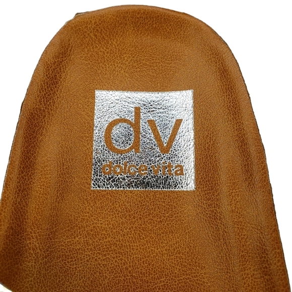 dv by Dolce Vita | Curry Iridescent Clear Acrylic Open Toe Slides Women's 6 - Picture 9 of 11